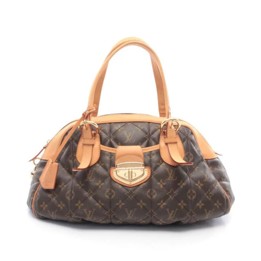 Louis Vuitton Bowling Handbag Canvas Leather Monogram Etoile Brown